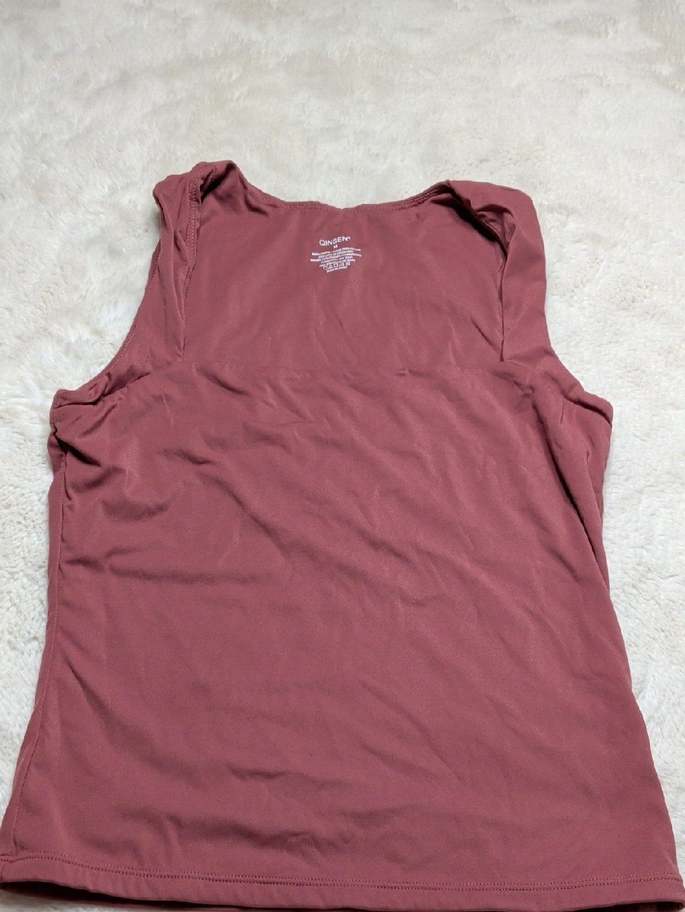 Qinsen Women's Sleeveless‎ Tank Top - Dusty Rose